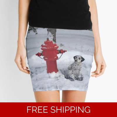 Mini Skirt Le Studio Dog Lucky Rush Signals Statue Winter 2019